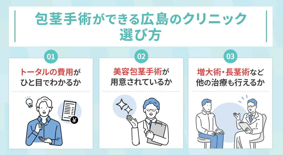 広島で包茎手術を受けるクリニックの選び方