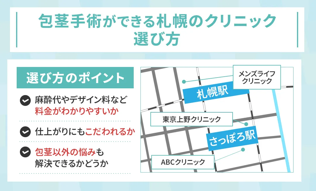 札幌で包茎手術を受けるクリニックの選び方