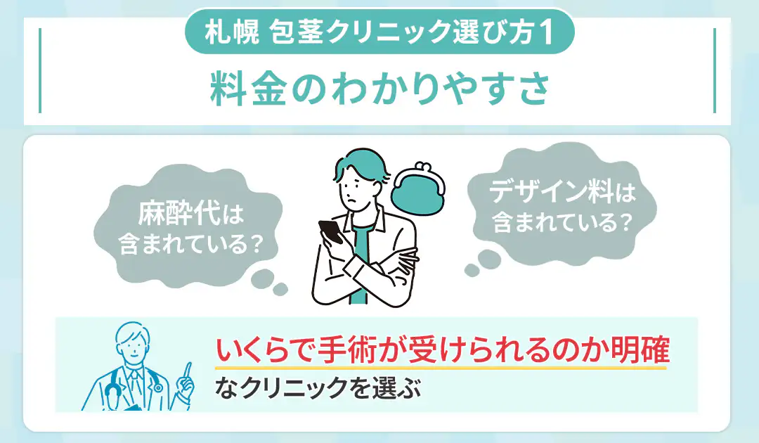 札幌で包茎手術を受けるクリニックを選ぶなら料金の分かりやすさを重視