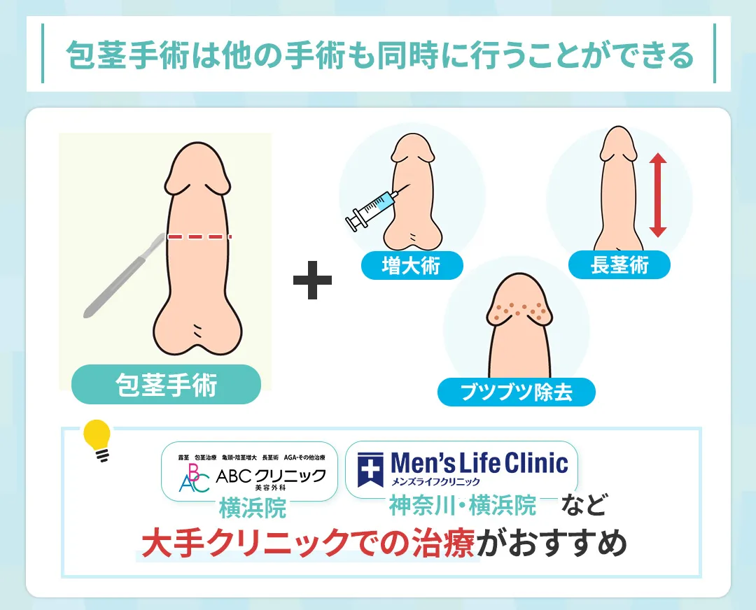 横浜で包茎手術を受けるなら他の悩みも同時に解決できるクリニックがおすすめ